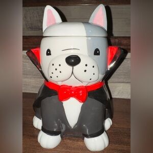 Halloween Dracula 🧛‍♂️ French BullDog 🐕 Cookie  Canister by 10 Strawberry Street